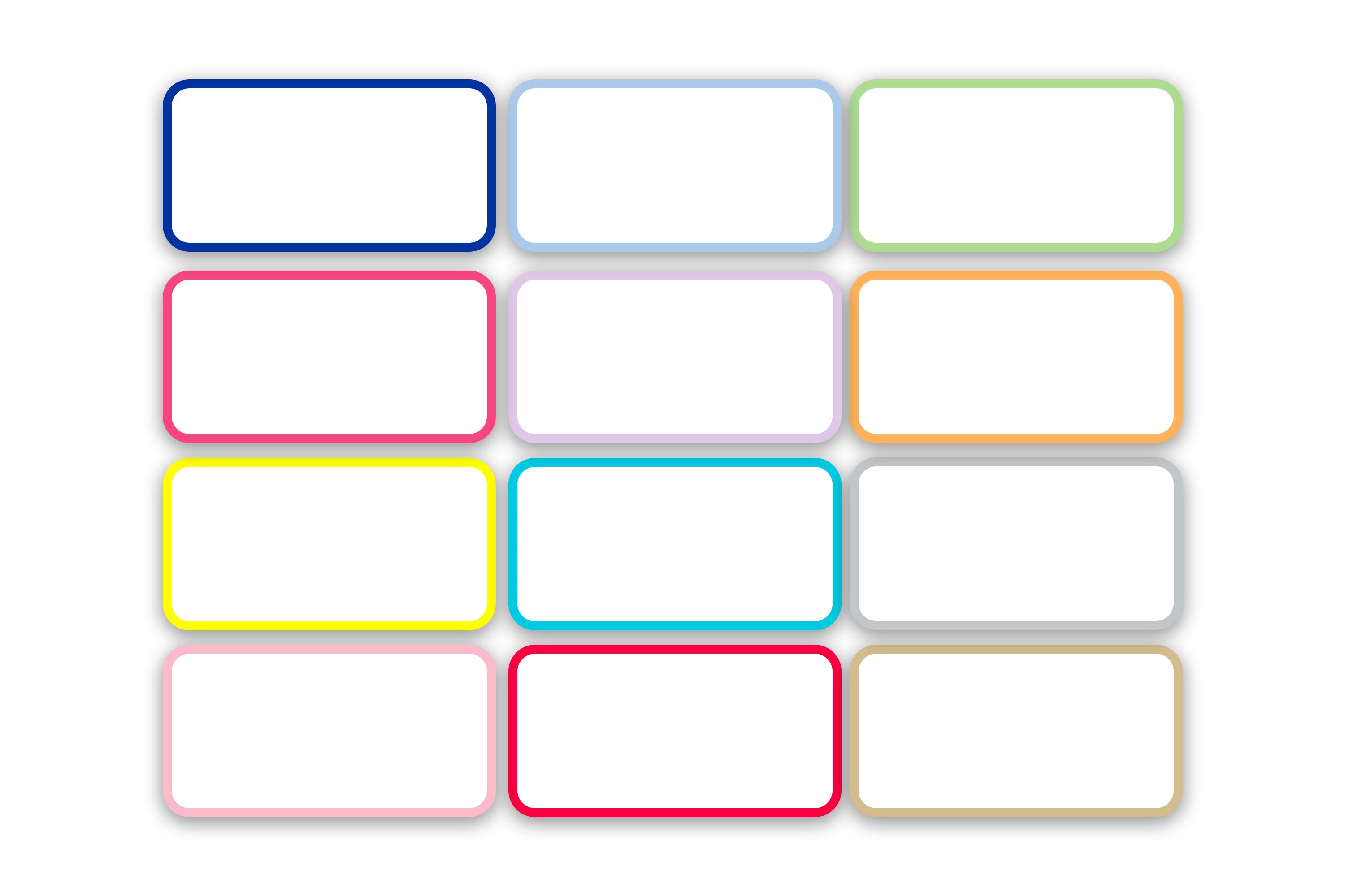 2.25" x 1.25" Direct Thermal Labels - Color Border