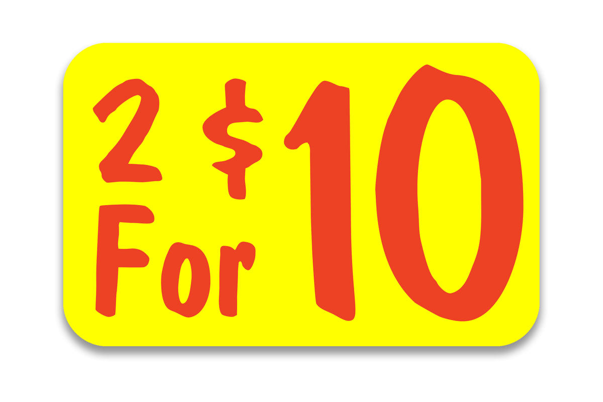 2 for $10 Sticker