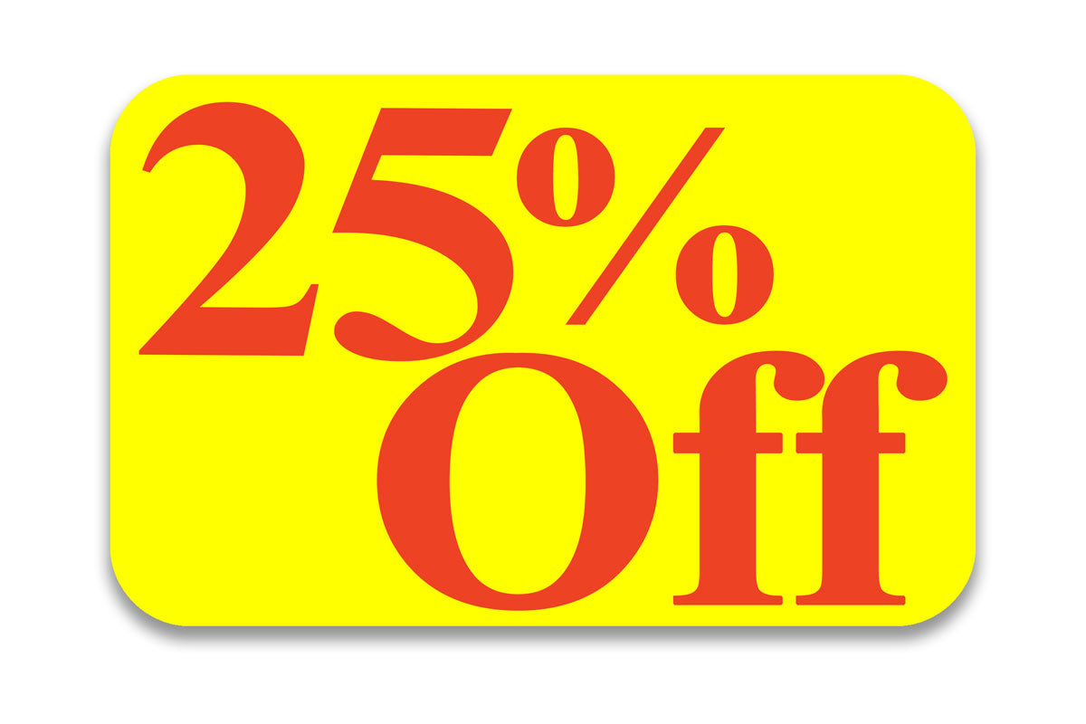 25% Off Sticker