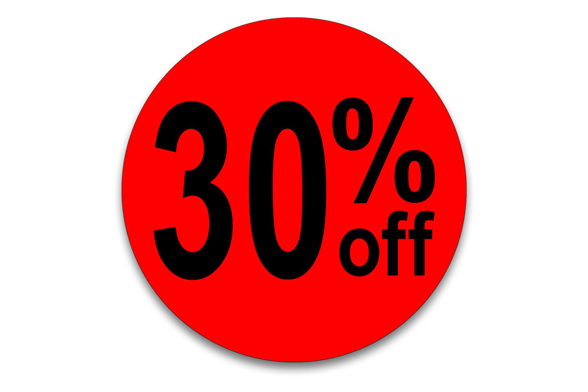 30% Off Sticker - 1.5" Circle