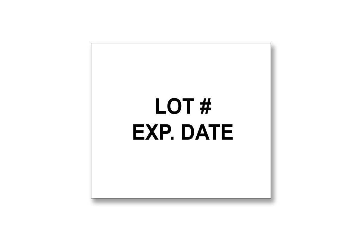 Monarch® 1136® Compatible Labels* - "Lot # / Exp. Date"