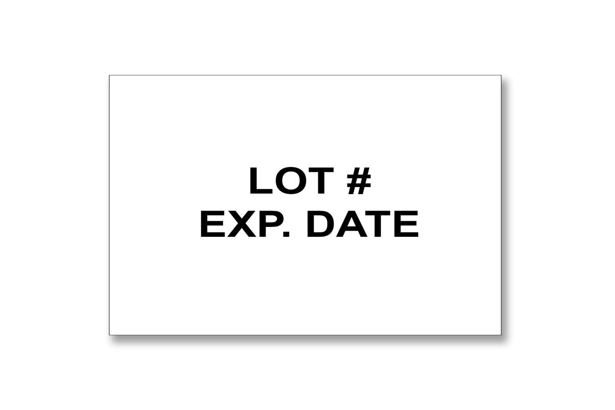 Avery Dennison® 210 Compatible Labels - LOT # / EXP. DATE
