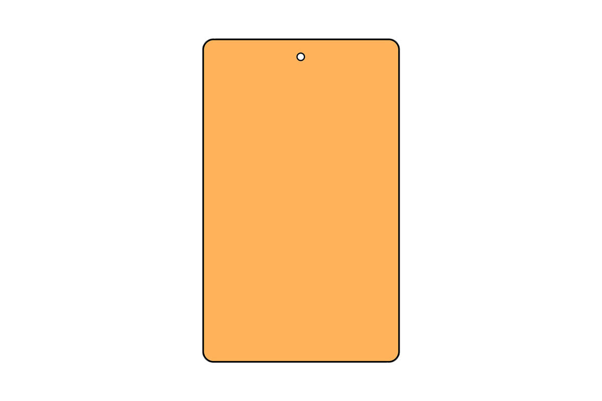 1 Part Tag - 1-1/4" x 1-7/8" - Orange Blank