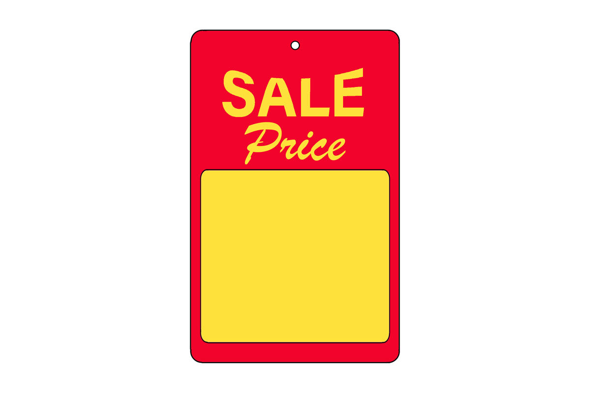 Sale Price Tag - Yellow/Red - 1-3/4" x 2-7/8"