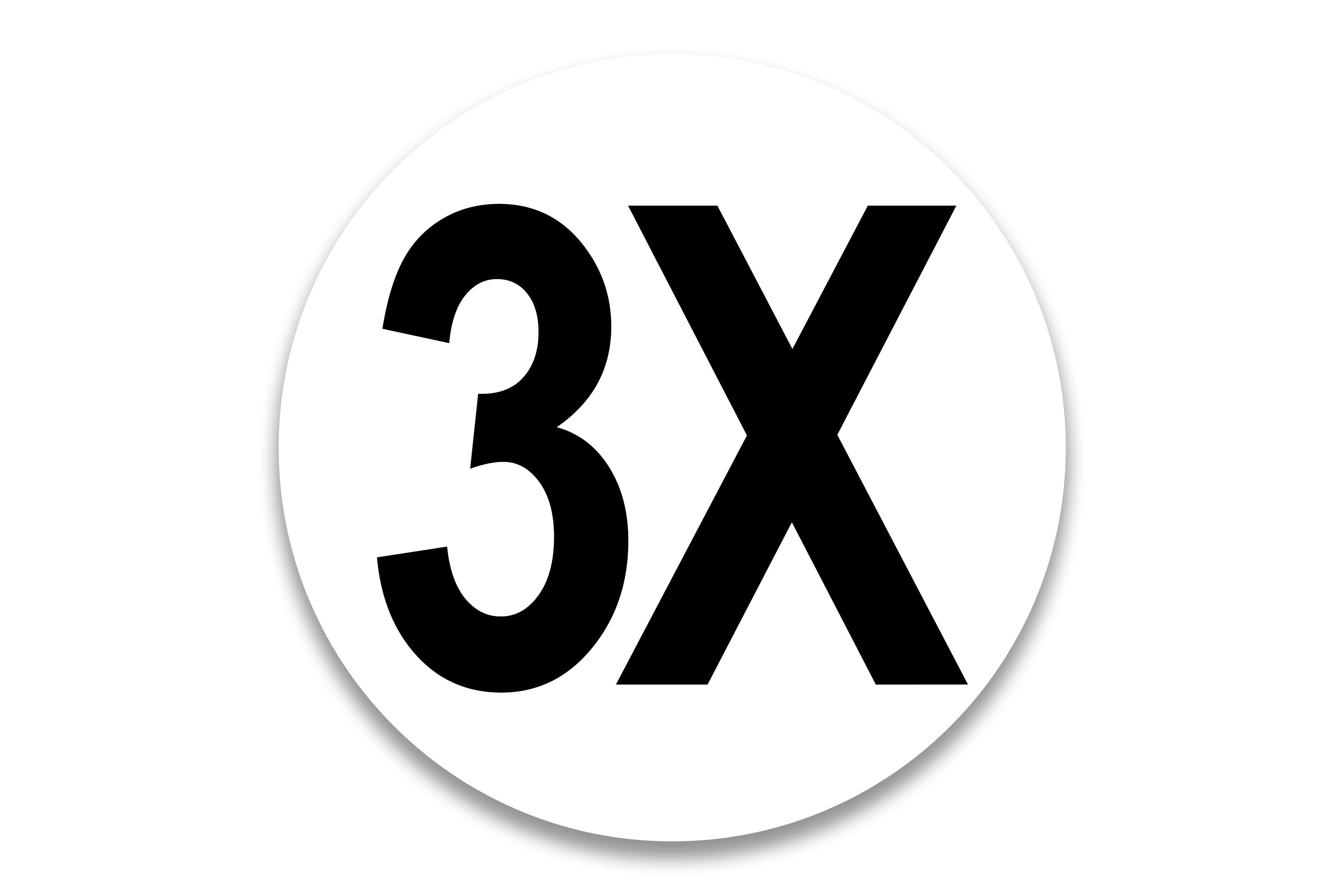 Size Sticker - 3X