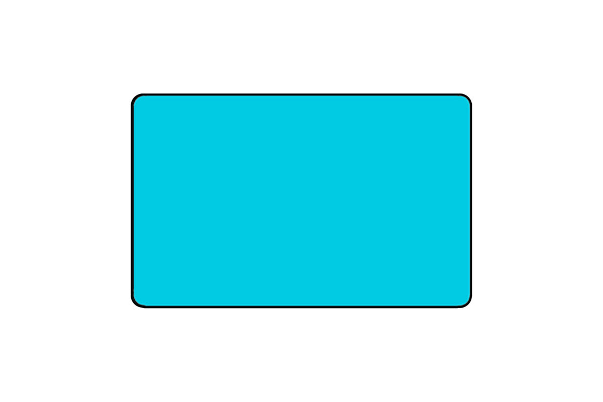 1.2" x .85" Direct Thermal Labels - Turquoise