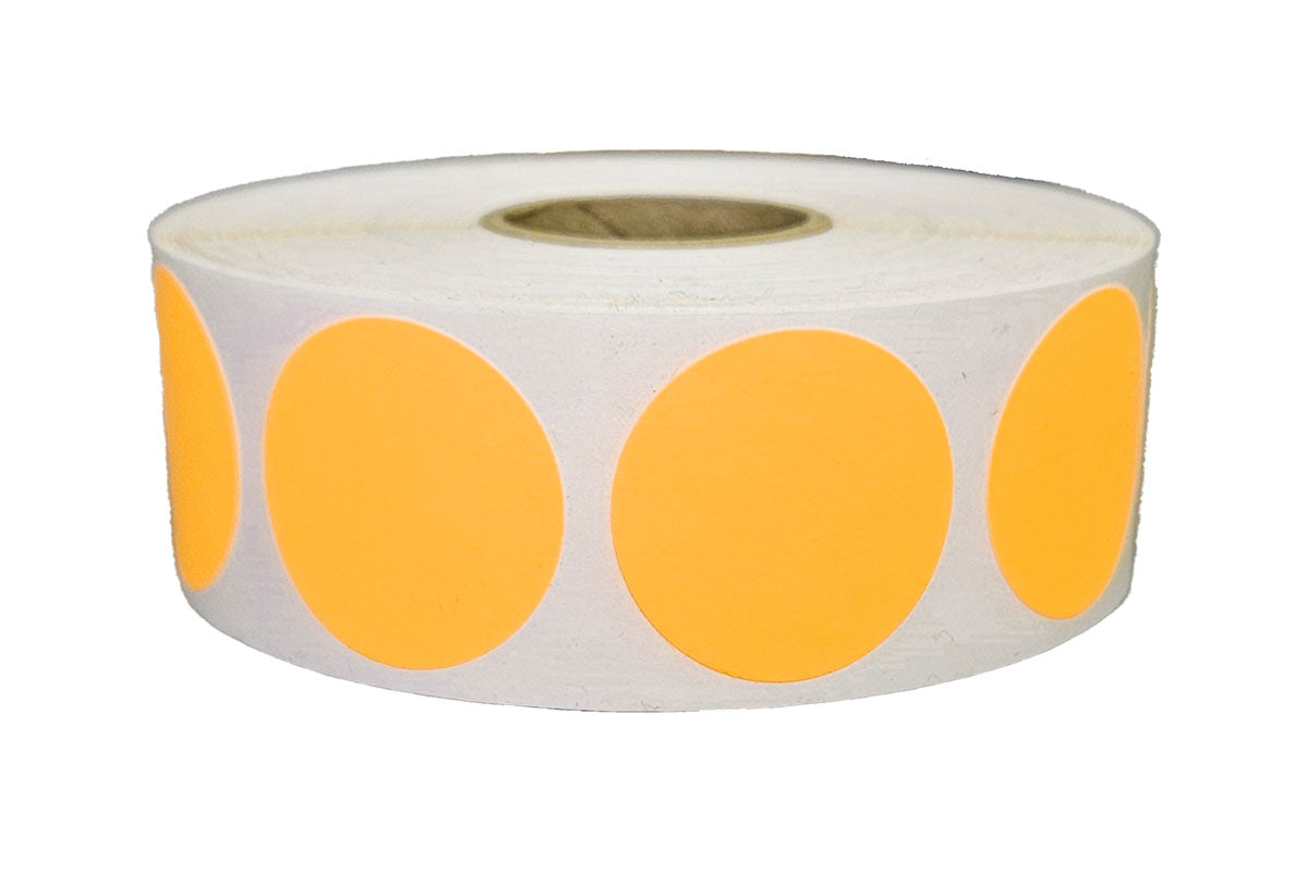 Fluorescent Orange Dots - 1" Circle