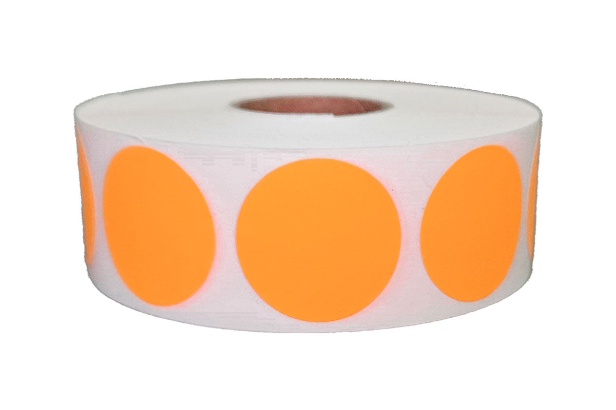 Orange Dots - 1" Circle