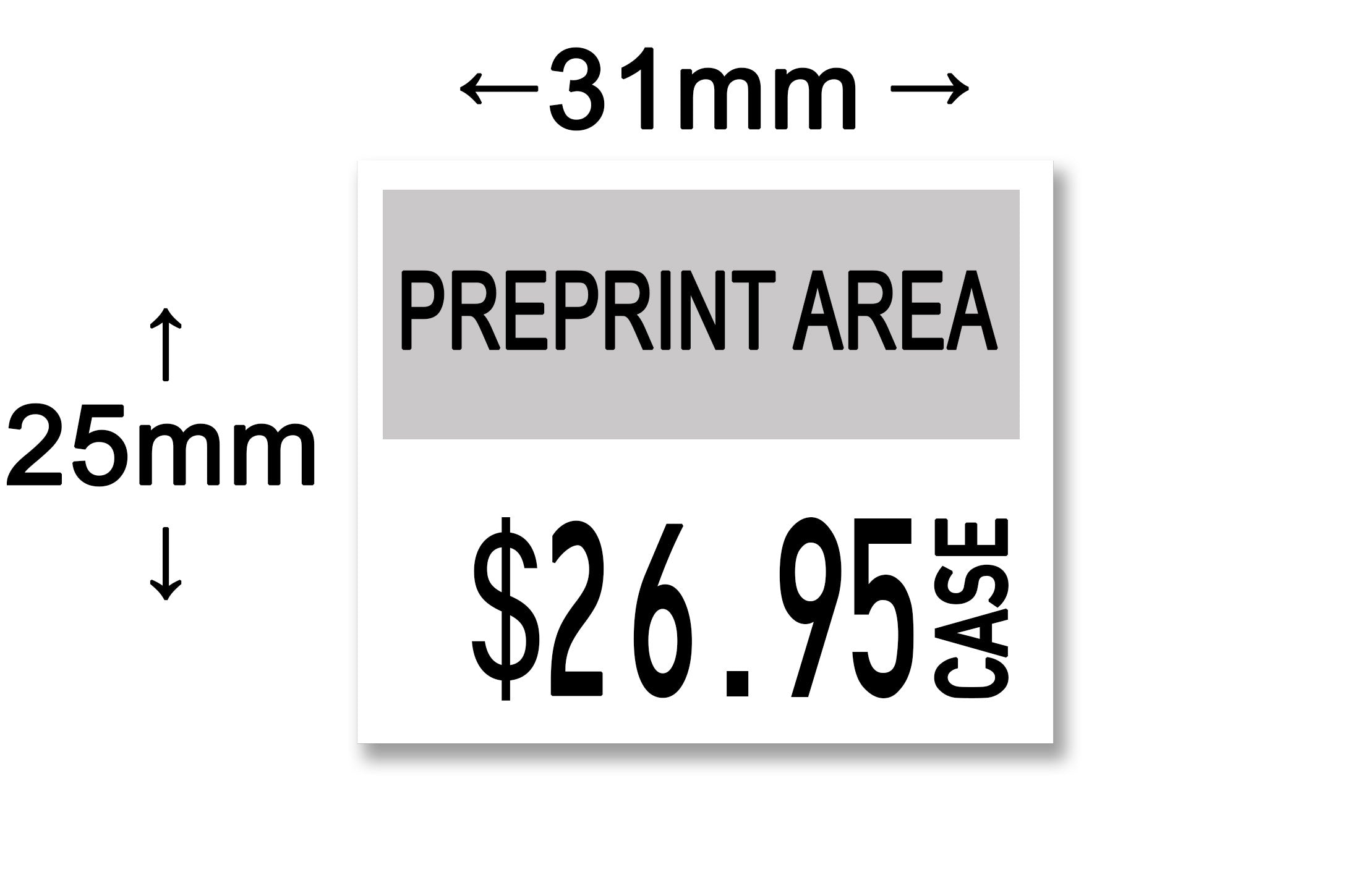 Monarch® 1151-03® Pre Print Area - Label Size