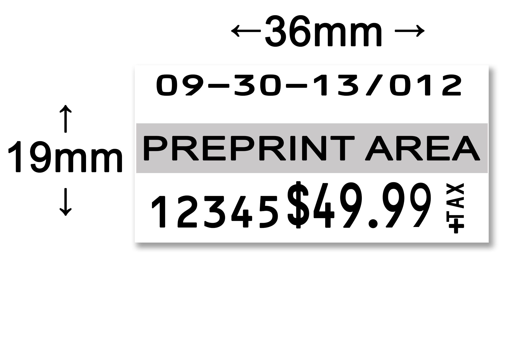 Contact Premium® 1212.37 Pre Print Area - Label Size