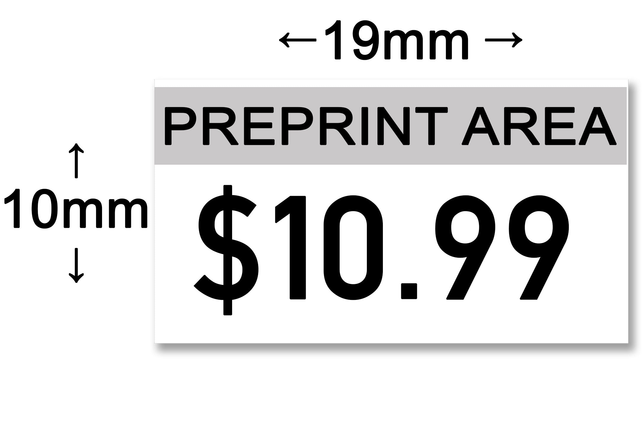 Motex® MX-2200 Pre Print Area - Label Size