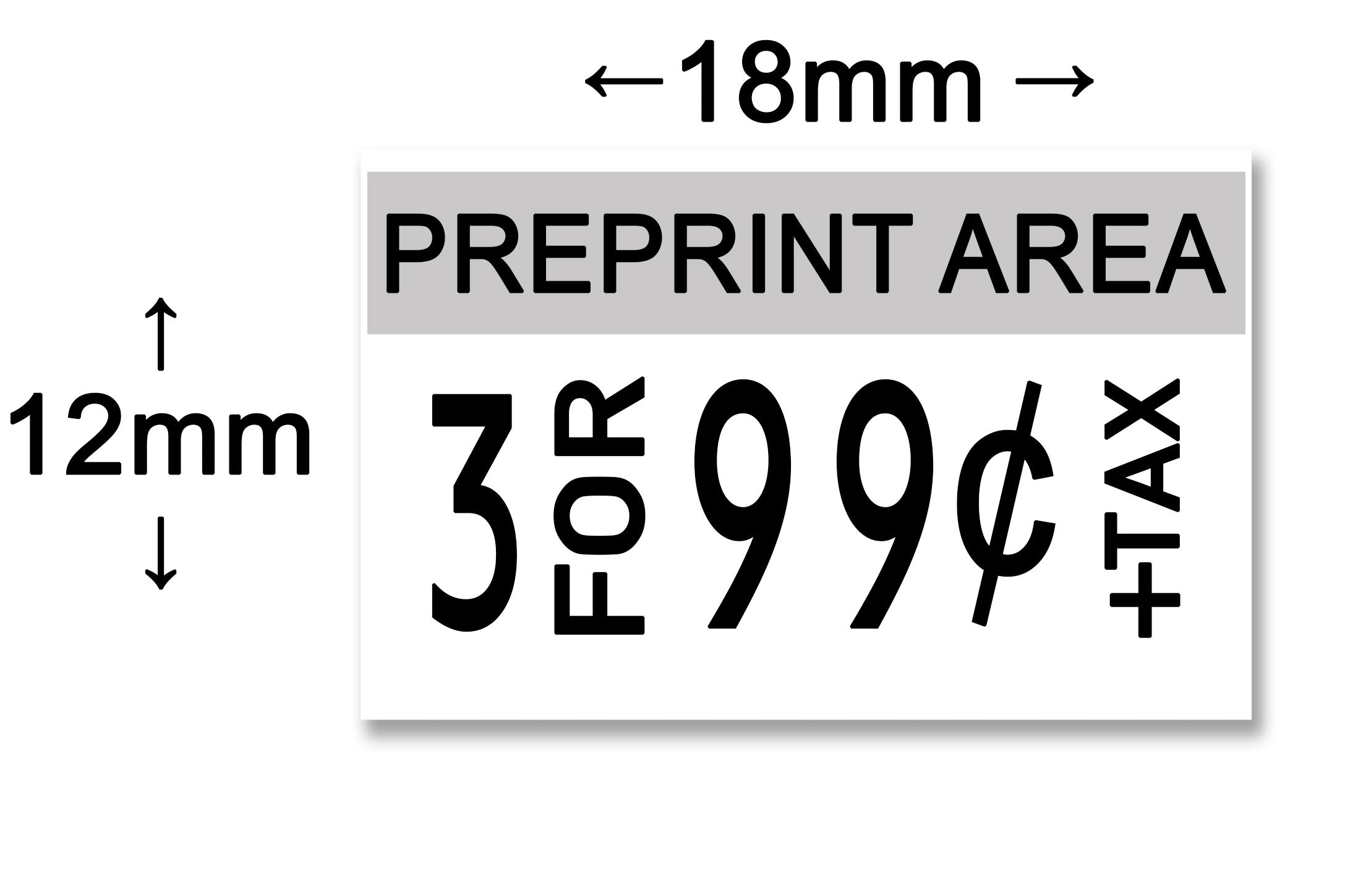 Contact Premium® 6.18 Pre Print Area - Label Size