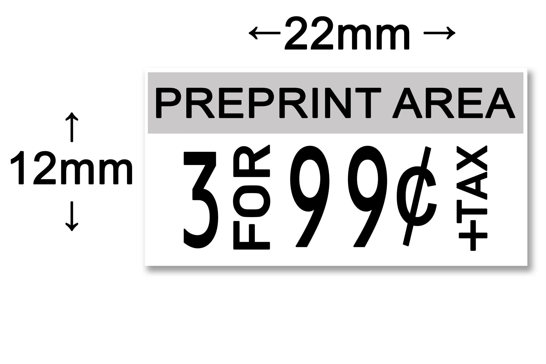 Contact Premium® 6.22 Pre Print Area - Label Size