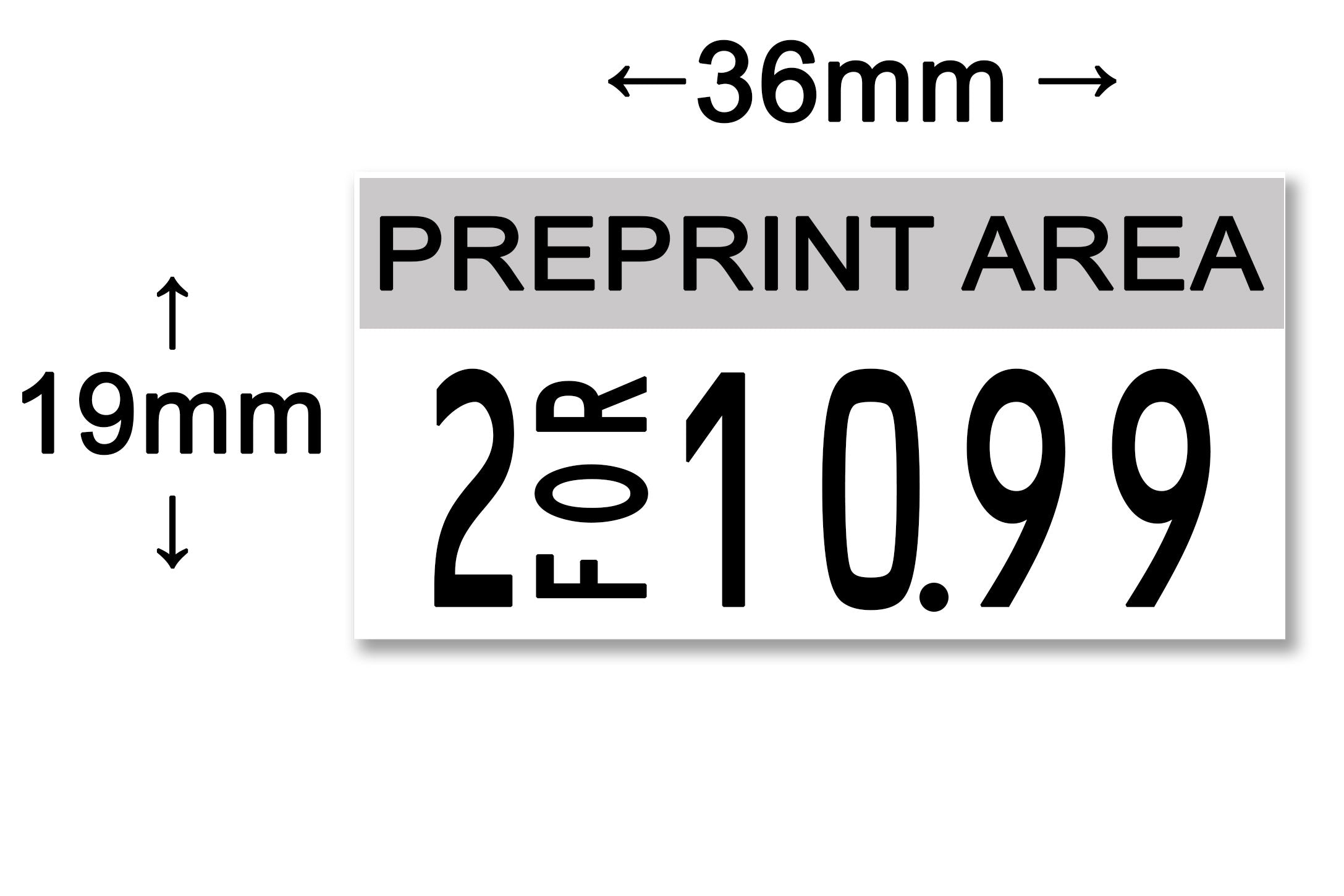 Contact Premium® 6.37 Pre Print Area - Label Size