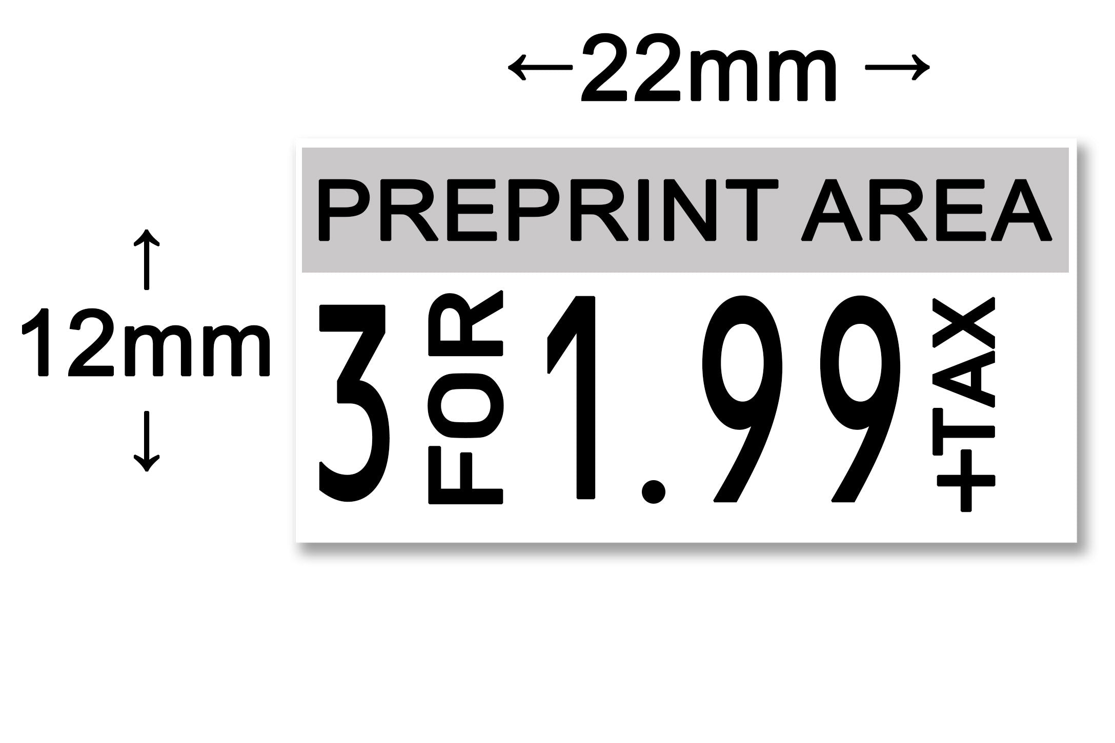 Contact Premium® 7.22 Pre Print Area - Label Size