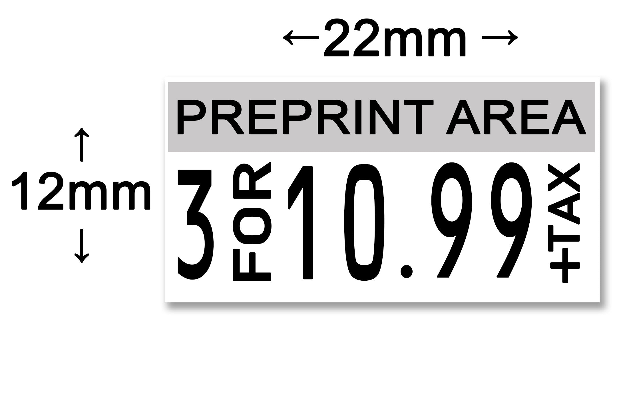 Contact Premium® 8.22 Pre Print Area - Label Size