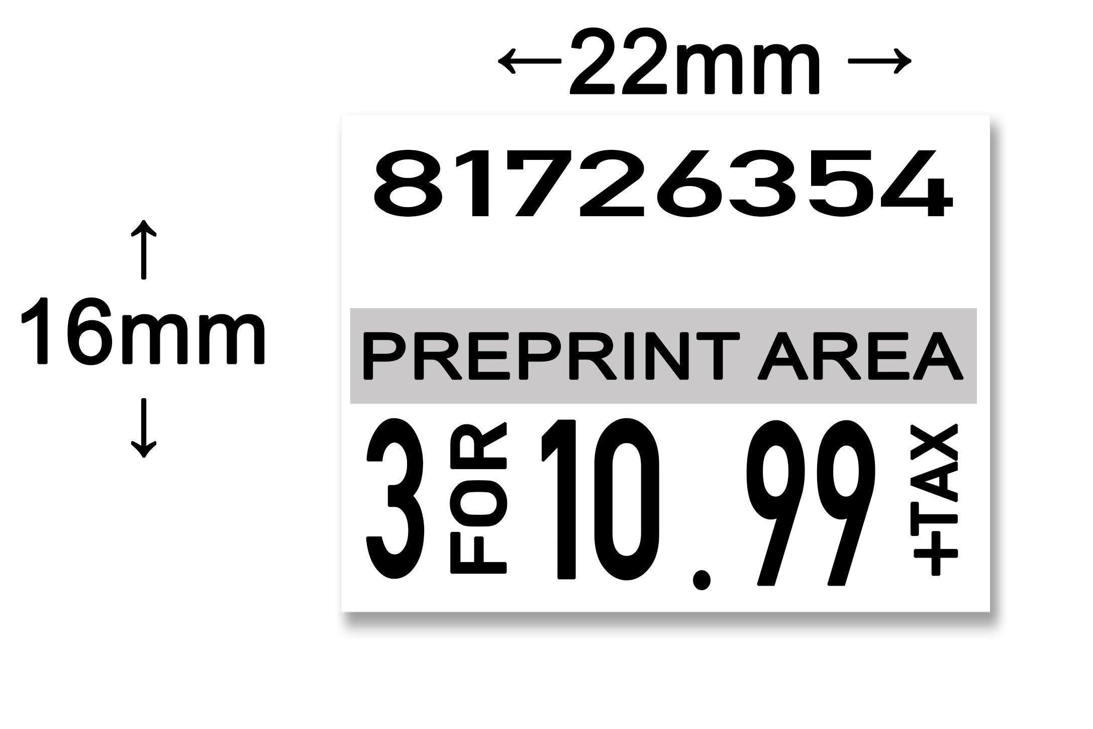 Contact Premium® 88.22 Pre Print Area - Label Size