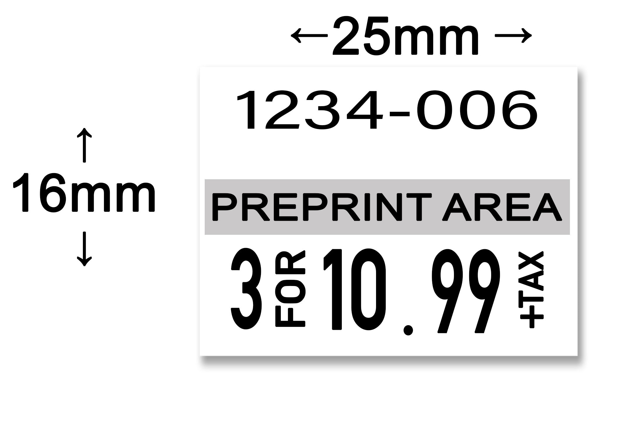 Contact Premium® 88.25 Pre Print Area - Label Size