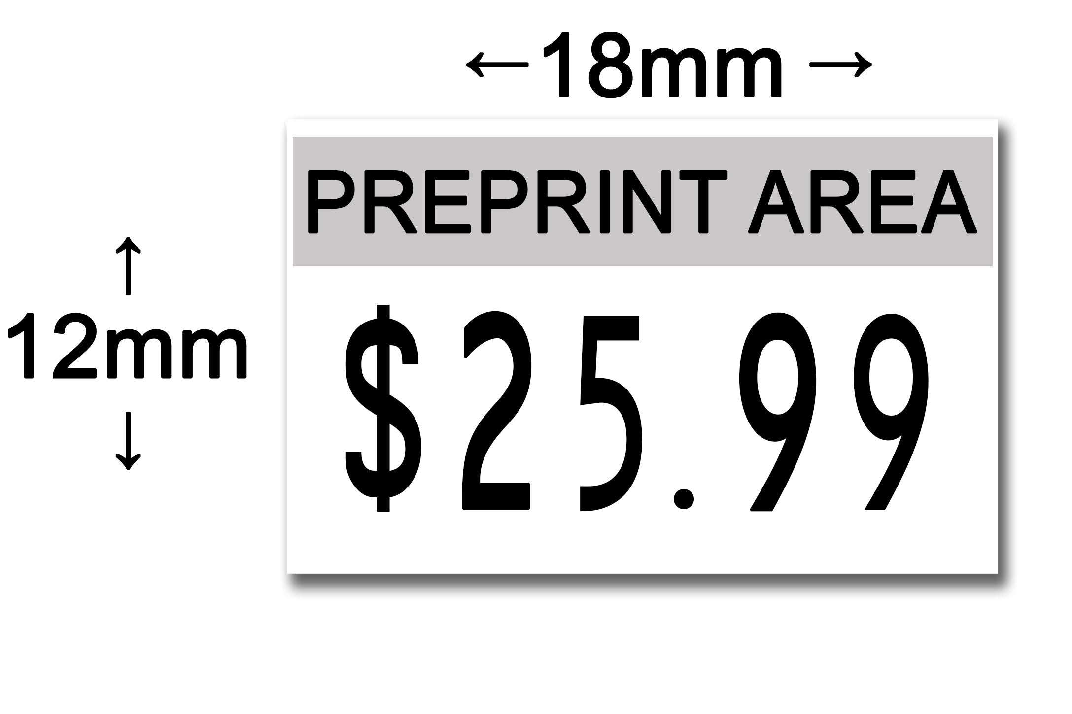 Garvey 18-6 Pre Print Area - Label Size