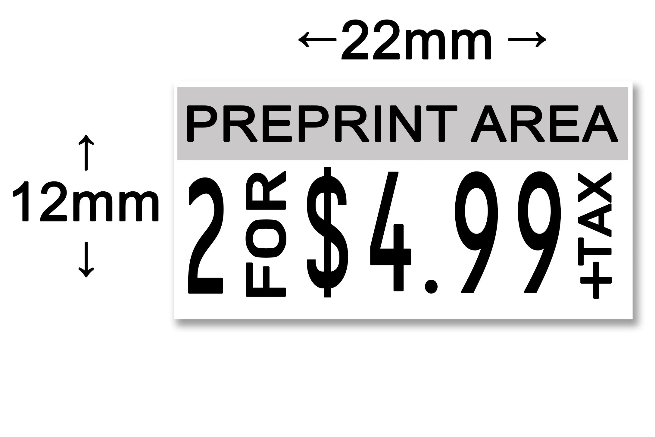 Garvey 22-8 Pre Print Area - Label Size