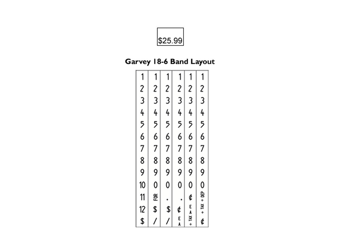 Garvey® 18-6 Band Layout