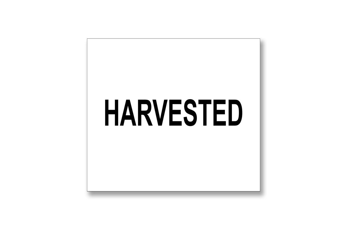 Monarch® 1136® Compatible Labels* - "HARVESTED"