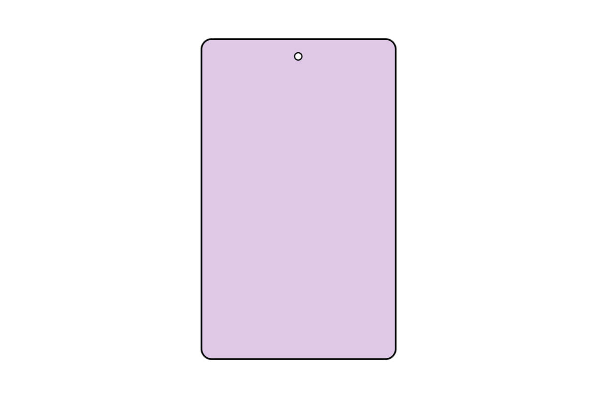 1 Part Tag - 1-1/4" x 1-7/8" - Lavender Blank