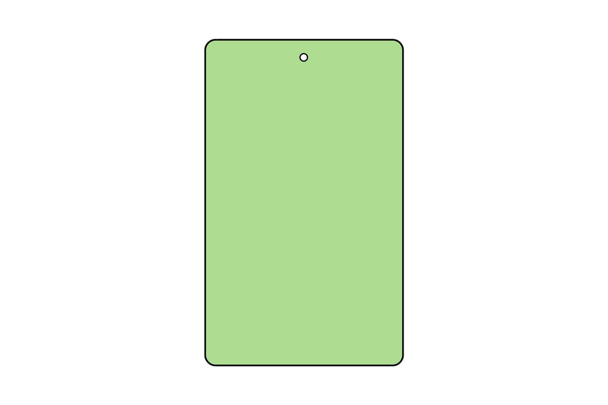 1 Part Tag - 1-1/4" x 1-7/8" - Light Green Blank