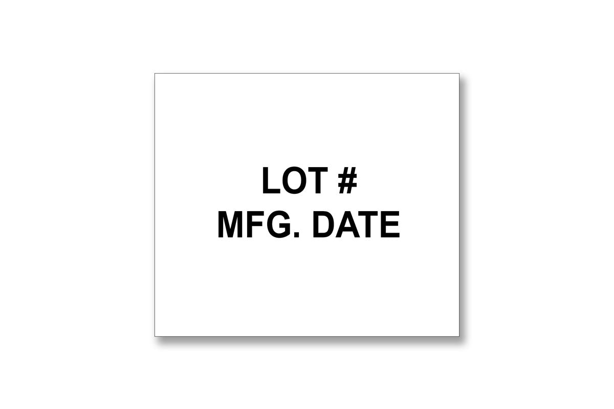 Monarch® 1136® Compatible Labels* - "Lot # / Mfg. Date"