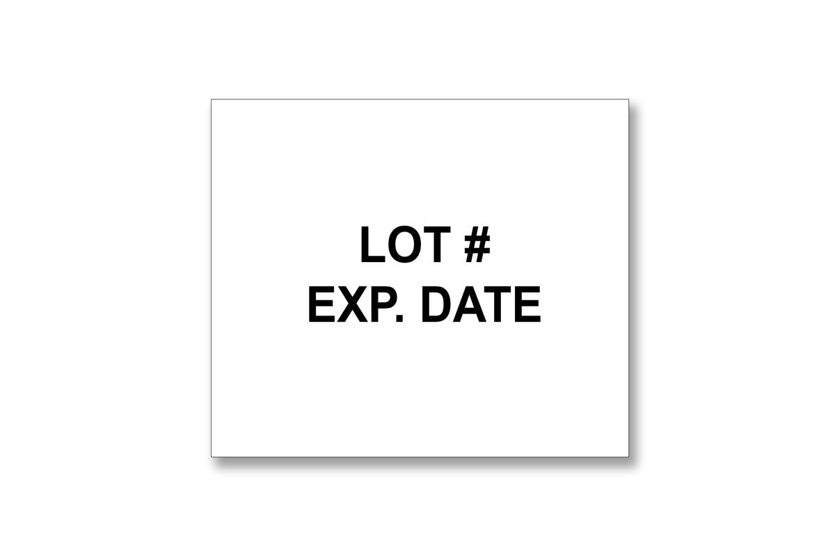 Avery Dennison® 216 Compatible Labels - "LOT # / EXP. DATE"