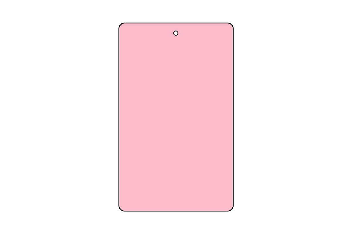 1 Part Tag - 1-1/4" x 1-7/8" - Pink Blank
