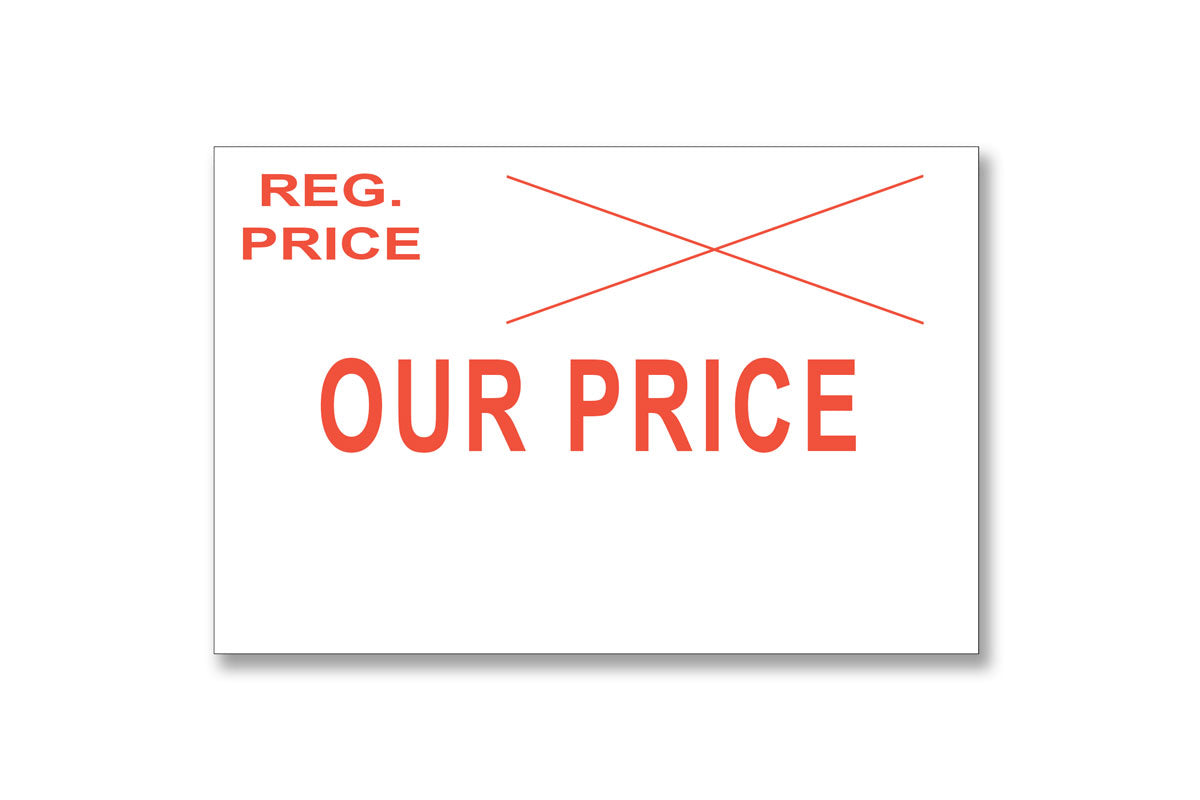 Sato PB2-230 Compatible Labels - "Reg. Price/Our Price"