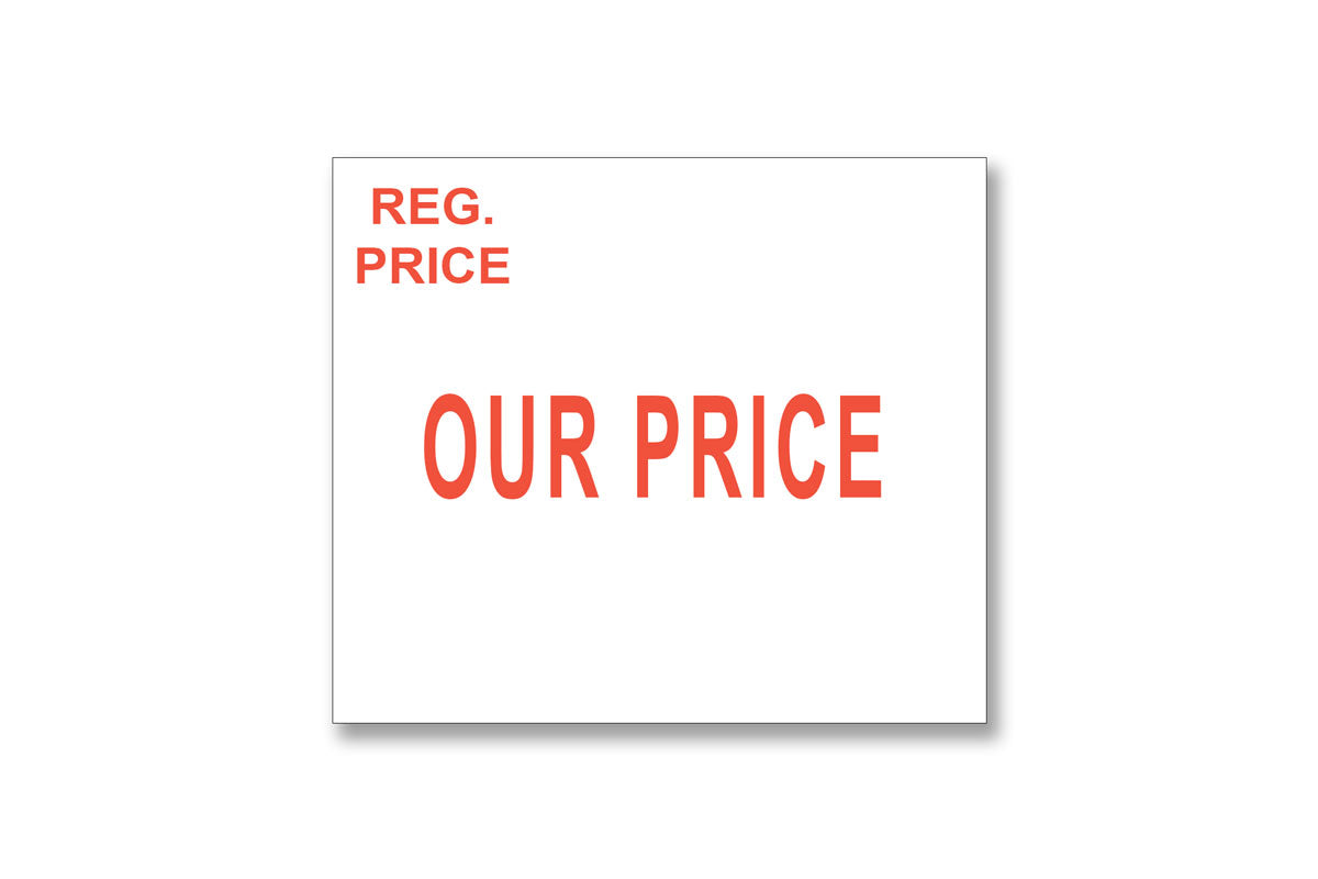 Monarch® 1136® Compatible Labels - "REG PRICE/OUR PRICE"