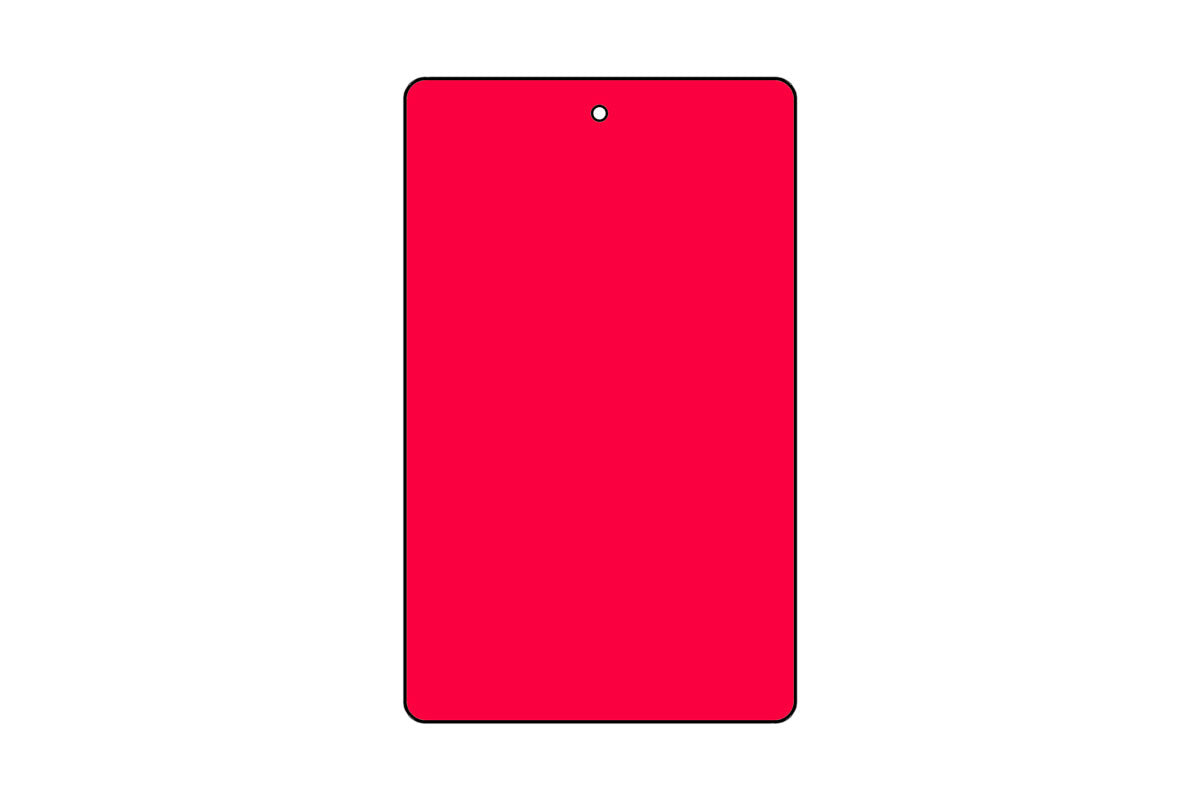 Mix & Match -1 Part Tag - 1-1/4" x 1-7/8" - 15 Pack - Red