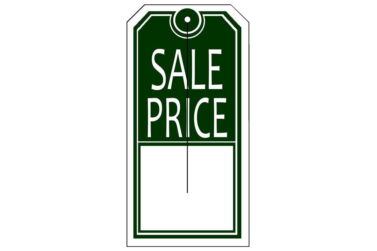 Sale Price Tag - Green/White - 2-3/8" x 4-3/4"