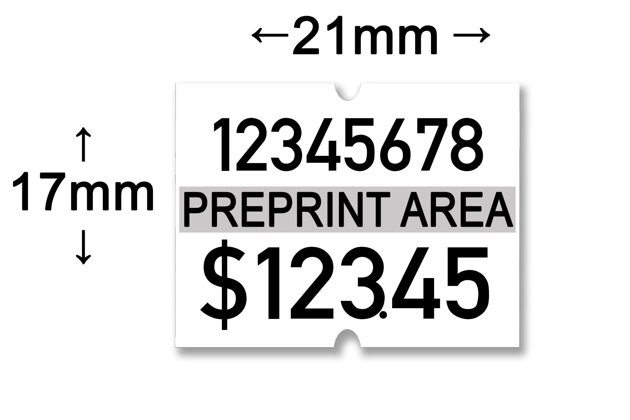 Towa 2 (GL) 21-86B Pre Print Area - Label Size