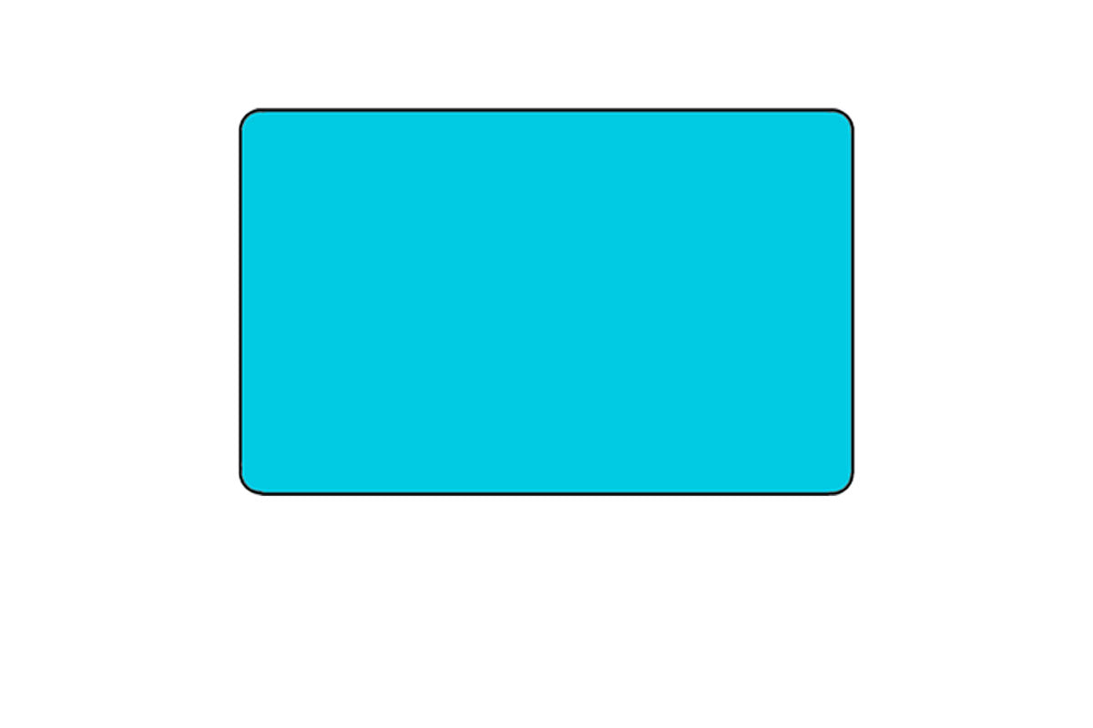 1.2” x .85” Direct Thermal Labels - Mixed Case - Turquoise