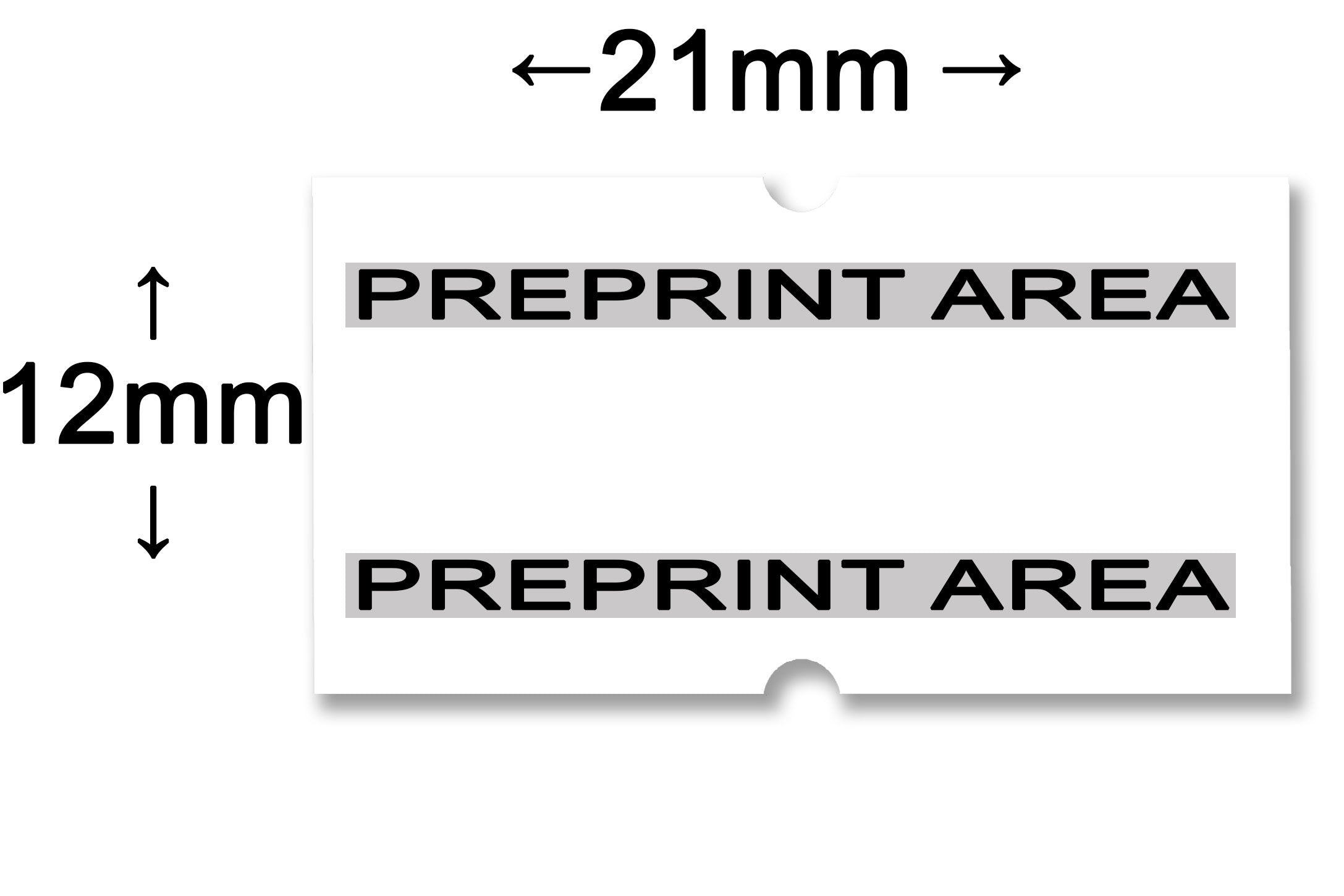 XL®Pro 1 Pre Print Area - Label Size