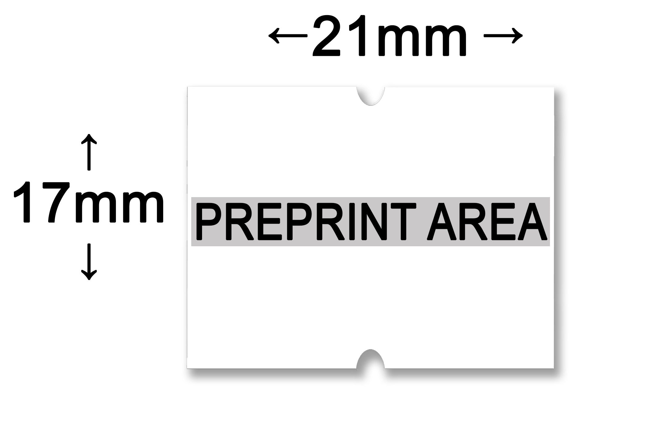 XL®Pro 2 Pre Print Area - Label Size