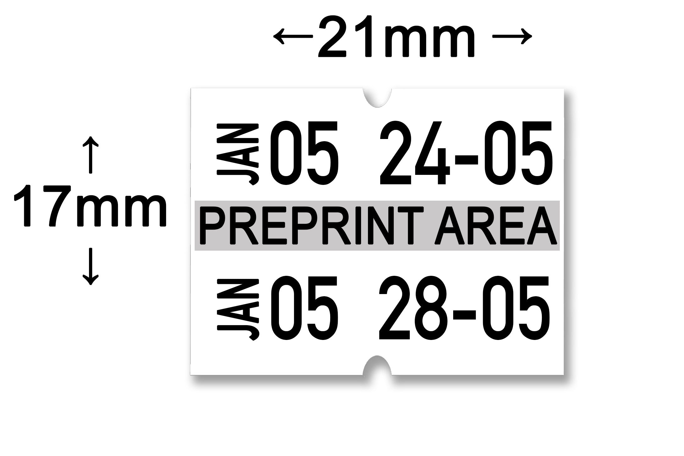 XMark® 21-88DATER Pre Print Area - Label Size