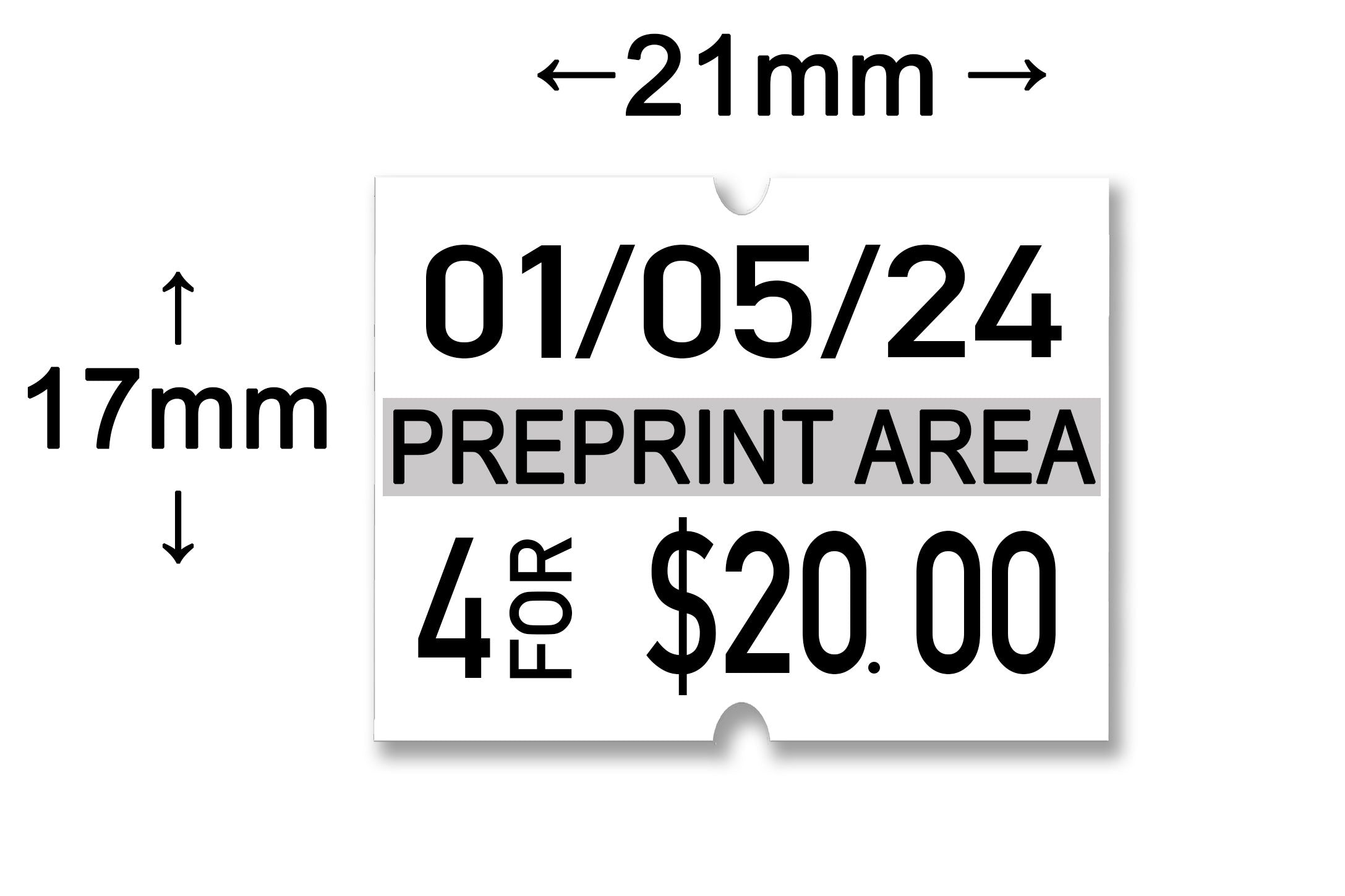 XMark® 21-88 Pre Print Area - Label Size