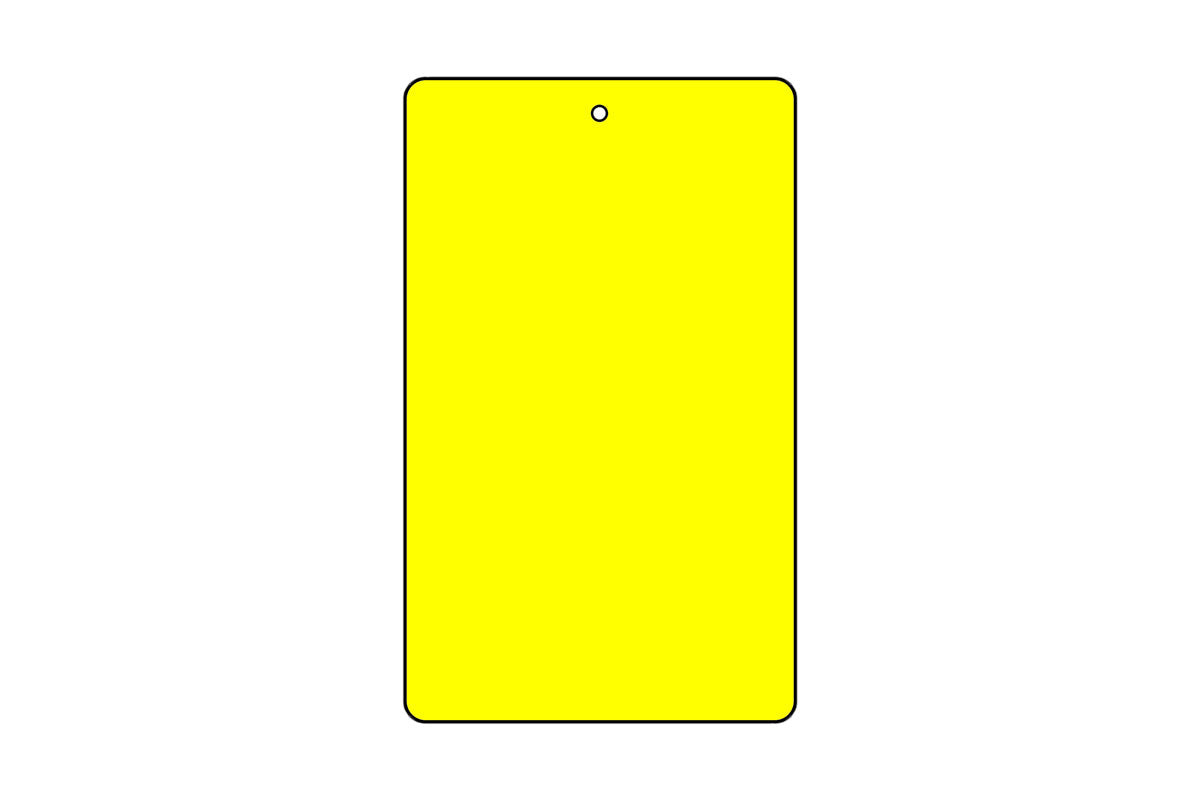 1 Part Tag - 1-1/4" x 1-7/8" - Yellow Blank