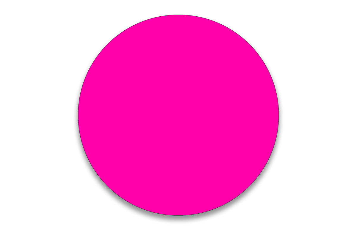 Fluorescent Pink Dots - 1" Circle