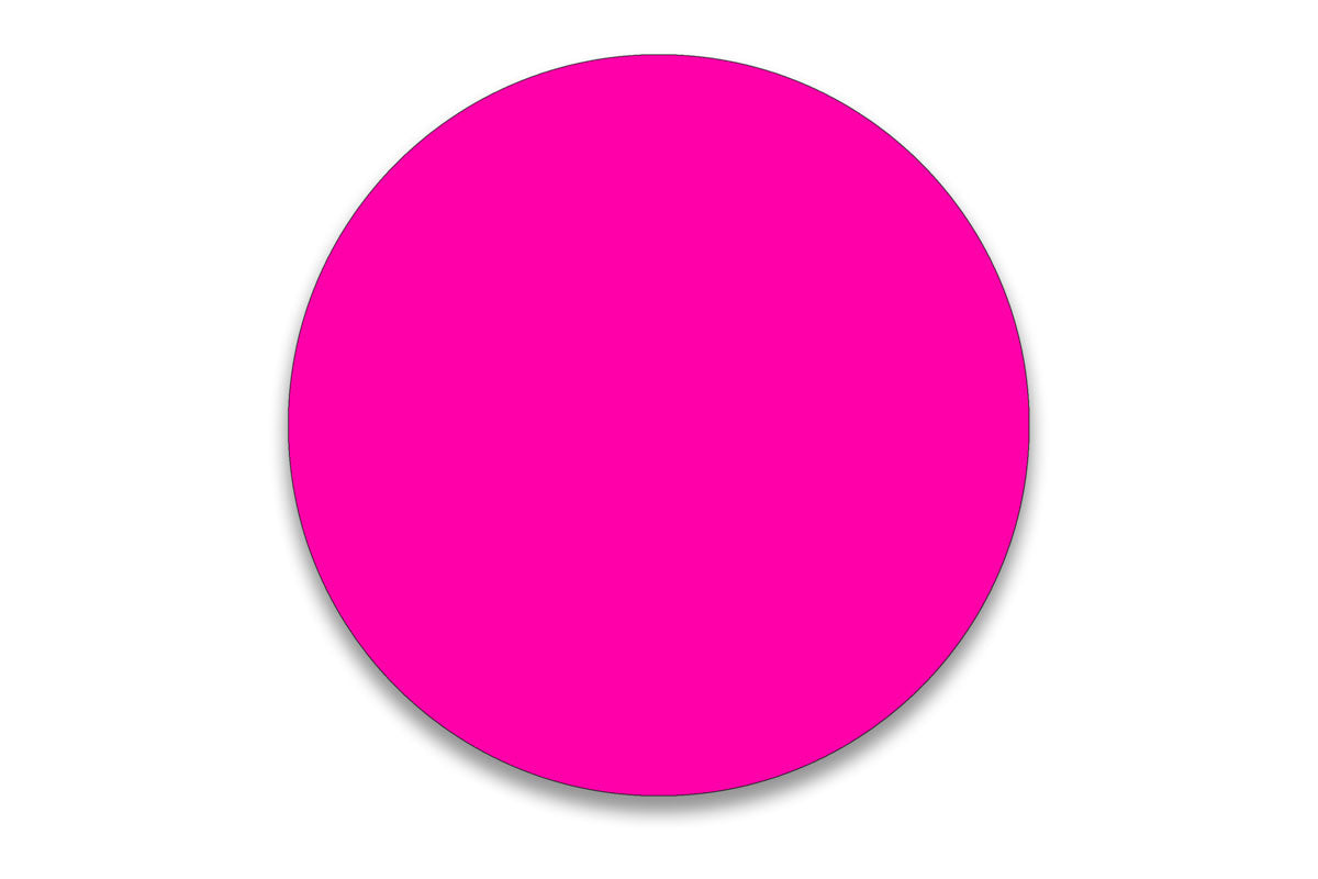 Fluorescent Pink Dots - 1" Circle