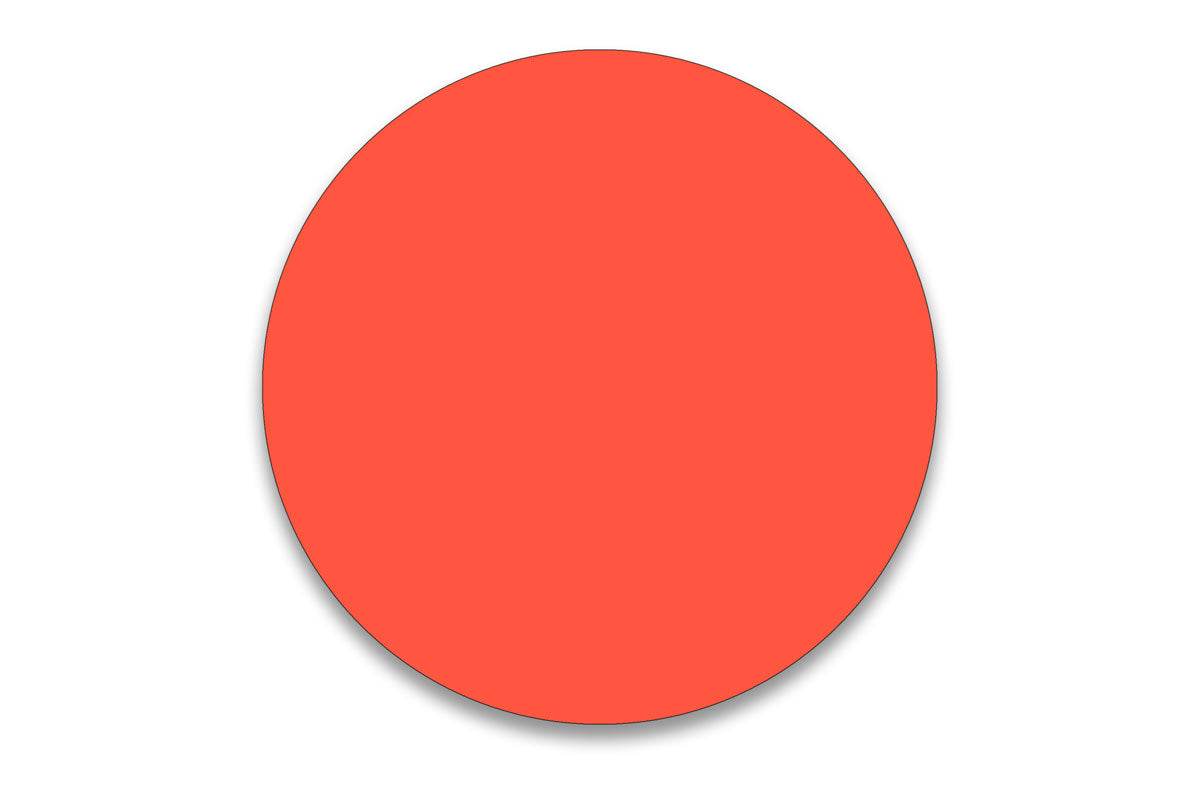 Fluorescent Red Dots - 1" Circle